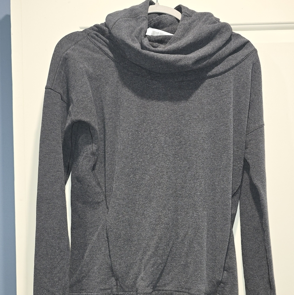 Lululemon Stress Less Hoodie Heathered Dark Gray Women's Size 4 Excellent EUC